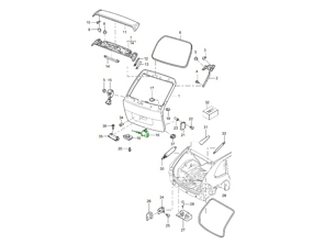 Attuatore serratura portellone posteriore. Porsche 955/957 Cayenne - 95551276100, 95551276101
