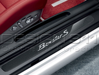 Side Sills Trims in Carbon with Logo. Porsche 981 Boxster / Side Sills Trims in Carbon with Logo, Illuminated. Porsche 981 Boxster / 718 (982) Boxster - 98104480020, 98104480021
