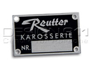 Insigne Reutter, 'Karosserienummer'. Porsche 356 - PSP70110200, PCG70110200