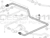 Caliper Brake Line. Master Cylinder to Rear Coupling. Porsche 944 Turbo - 95135503303