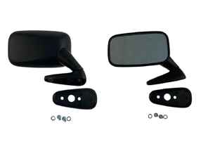 Door Mirror Kit Black. SMALL. Porsche 911 1970-73 - 91173101300, 91173101306, 91173101406, 91173101308, 91173101408 - MRS11.1.101 Black, MRS11.1.100 Black