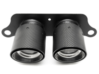 Exhaust Deluxe Dual Style Tips CARBON FIBER. Porsche 991 GT3 - 99111125390, 99111125393