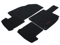 Set tappetini, Nero / Rosso Carminio. Porsche 991 (911) GTS - RHD Guida a destra - 99155161307SMD, 99155161309SMD - 99155161309SMD