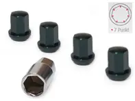 Radschlösser mit Schlüssel, Aluminium in schwarzer Ausführung. Porsche 911 / 964 / 993 / 944 / 968 / 928 / 924 - 9210110S, 99336105700