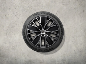 Juego de ruedas y neumáticos de verano de 21" con diseño de Macan, en negro brillante. Porsche Macan-e - 95C044660D