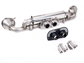 Milltek Sportauspuff Endschalldämpfer mit polierten GT-100 Endrohrblenden. Porsche 992.1 GT3 2021>> - 9GT251052F, 9GT251052G, 9GT251052D, 9GT251052H - SSXPO172