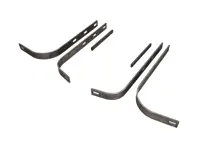 Stoßstangenhaltersatz vorne. Porsche 356 / 356A - 64450513100, 64450513300, 64450513500 - JG.131.00, BP PS5806-BK