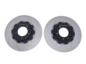 Juego de discos de freno flotantes ranurados DELANTEROS. Porsche 991 GT3 / 981 GT4 / 718 GT4 / 718 Spyder - 98135140581, 98135140681, 98135140580, 98135140680, 99135140581, 99135140681 - 9M9GT615301N