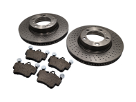 ANTERIORE Pastiglie freno e disco freno. Pacchetto Porsche 997 C2/C4