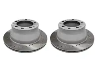 Brake Disc Rotor Rear, Crossdrilled (Pair). Porsche 944 1986-89 2.5L/2.7L / 944 1987-88 Turbo - 94435204103 - 944 352 041 03 rd