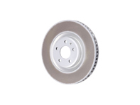Brake disc rotor smooth monoblock, Front, 350x34mm. Porsche Macan 3.0L Petrol / 3.0L Diesel - 95B615301T, 95B615302R, 95B615301H, 95B615302H - PFL39521, PFL39522