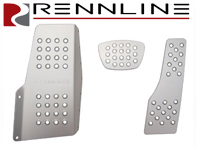 Rennline Aluminium 3 Piece Pedal Set Perforated. Porsche 996/997/986/987/Cayman  TIPTRONIC - P4522, P45.22