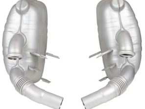 Silenciador de escape trasero de tipo OE con homologación TÜV/EEC. Porsche 996 - 99611112155, 99611112156, 99611112157, 99611113154, 99611113157, 99611113168, 99611112255, 99611112256, 99611112257, 99611113254, 99611113257, 99611113268 - 1620609570, 1620609580, 96.335S-1, 96.335S-2