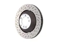 Brake disc rotor Front, Light Weight drilled-dimpled, 380x34mm. Porsche 991 GT3 (OE Part No 99135140582/99135140682) - 99135140581, 99135140681, 99135140582, 99135140682 - PFL41387, PFR41487