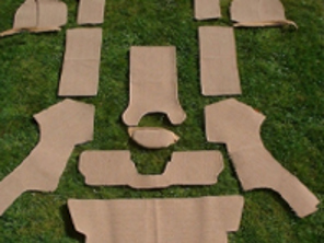 Bodenteppich-Set für den Innenbereich. Porsche 356 1948-66