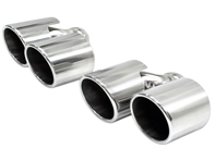 Double-end Sport tailpipe set, Mirror polished. Porsche 997.1 / 997.2 Carrera 2/2S - CARP97ERS