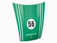 Décoration murale pour capot de voiture 911 - Course (fond vert)