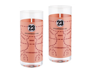 Porsche Set of long drink glasses – 917 Pink Pig - WAP0506800M917