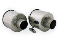 Cajas de compuertas de calefacción, acero inoxidable - Pareja. Porsche 356B / 356C - 64421102505, 64421102605 - 9230002