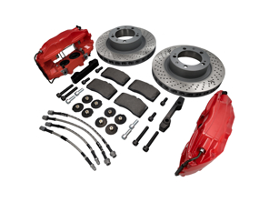 Bremssattel & Scheibe 'Big Reds' Front Upgrade Kit für Porsche 964 - 96535104300SEB, 96535104300, 96535104400SEB, 96535104400, 3604109302, 801600037, 3604209301, 99335194900BRE, 99335194900, 96535109600, 96535209601, SPR0800-4P, 99907340201 - FVD351964499ALU