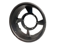 Dynamoventilatorbehuizing 250 mm, koolstofvezel. Porsche 911/930 1984-89 - 93010600610, 93010600607, 93010600606, 9301061022R, 93010600611
