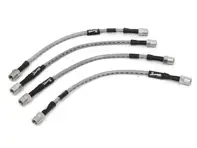 Flexibles de frein tressés en acier inoxydable (jeu de 4) avant et arrière Porsche 944 / 924S - 477611071B, 944611071F