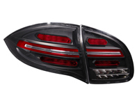 Lenti trasparenti e kit luci posteriori con base nera. Porsche Cayenne 958 2011-14 - 95804490026