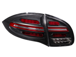 Lentille transparente et kit de feux arrière/lampes à base noire. Porsche Cayenne 958 2011-14 - 95804490026