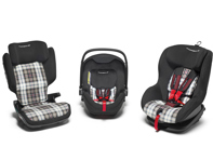 Child seat covers in Heritage Design - Turbo 50 tartan for the Porsche child seat models - 971044065D, 971044066D, 971044068D