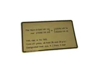 Sticker Tyre Pressure. Porsche 928 US Models 1980-84 - 92800650800 - PAKRB