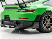 Rear bumper lower diffuser in high gloss carbon fibre. Porsche 991.2 GT2 RS