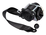 Three-point safety belt (drivers side), in front, Black. Porsche 992.1 Cabriolet - 992857705NA23, 992857705DA23
