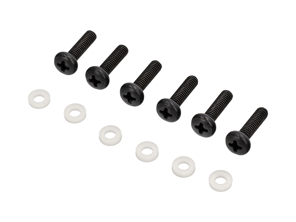 Rücklichtschraube und Unterlegscheibe in SCHWARZ. Porsche 911 70-89 / 959 - PCG63191101