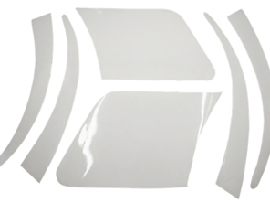 Stone chip guards clear set. Porsche 944 Paint protection film - 94455932100, 94455932200, 94455932300, 94455932400, 94455932500, 94455932600, 944559321003YK, 944559322003YK, 944559323003YK, 944559324003YK, 944559325003YK, 944559326003YK