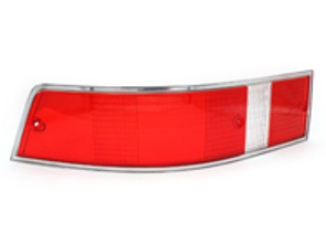 Blinkerglas hinten rot mit Chromrand. Porsche 911 - 91163190002, 91163190003, 14868S, 14868D, 90163190504, 90163190604