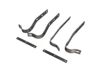 Juego de soportes para parachoques trasero. Porsche 356 / 356A - 644.505.231.00, 64450523100 - JG.231.00, BP PS7813-BK