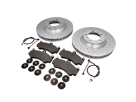 FRONT Brake Pads and Brake Disc Package Porsche 997 Turbo Sebro - 99635194802, 99735140501, 99735140601, 99761267701, 99635208602