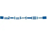 Logo arrière 'PORSCHE', autocollant en Bleu. Porsche 911 72-73 - 91155903500, 91155903503, 91155903501