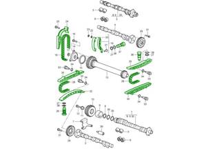 Kit de chaîne de distribution pour Porsche 986 Boxster 2.7L M96.23 / 3.2L M96.24 (2002-2004). - 99610516651, 99610517158, 99610519500, 99610516555, 99610518058, 99610518802, 99610515600, 99610515201, 99610505401, 99610518602, 99610515801, 99610516400