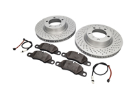 FRONT Brake Pads and Brake Disc Package. Porsche 981 - 98135140101, 98135140201, 98135193904, 99160916500, 99735140101ABS, 99735140201ABS, 98135193904BRE, 99735140101, 99735140201, 18410, 18411, 99735193809, 98135193900, 37782, P65018, 99735193806, 24459, 99160916100, 1697301100