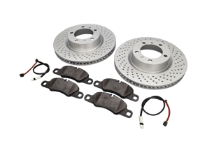 VORDERRAD-Bremsbeläge und Bremsscheibenpaket. Porsche 981 - 98135140101, 98135140201, 98135193904, 99160916500, 99735140101ABS, 99735140201ABS, 98135193904BRE, 99735140101, 99735140201, 18410, 18411, 99735193809, 98135193900, 37782, P65018, 99735193806, 24459, 99160916100, 1697301100