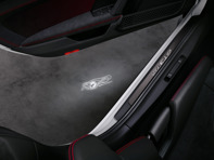 LED door projectors 'BORN IN FLACHT' logo. Porsche 992 GT3 RS / Porsche 992 Upgrade - 9Y0044914