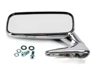 Rectangle de miroir de porte en chrome. PETIT. Porsche 911 70-73 - 91173101300, 91173101306, 91173101406, 91173101308, 91173101408 - MRS11.1.100, MRS11.1.101, MRS111100, MRS111101, 1689100770, 1689100780