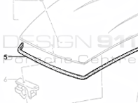 Joint de capot. Porsche 993 Carrera / 993 Turbo - 99350464101