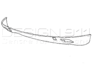 Becquet inférieur avant. Porsche 955 Cayenne Turbo - 95550506106G2X, 95550506101G2X, 95550506107G2X