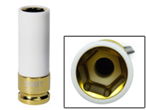 Douille souple pour boulon ou écrou de roue en alliage pour éviter les dommages 19 mm 1/2" carré