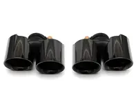 Exhaust Deluxe Quad-Style Tail Pipe Black Chrome. Porsche 997.1 Carrera S - 99711135101, 99711135102, 99711135103, 99711135104, 99711198102, 99711198103, 99711135201, 99711135202, 99711135203, 99711135204, 99711198202, 99711198203