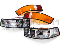 Indicator Lamps and Lens Rear Kit with BLACK Rim Lens Porsche 911 - 91163140333, 91163140433, 91163193900, 91163194000, 91163194901, 91163195000, 91163197100