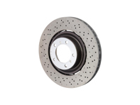 Brake disc rotor Front, Light Weight drilled-dimpled, 380x34mm. Porsche 991 Turbo - 99135140502, 99135140602, 9P1615301B, 9P1615301D, 9P1615302D, 9P1615302B, 9P1615301K, 9P1615302K - PFL49015, PFR49016