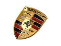 Bonnet badge / emblem with honeycomb coloured crest for Porsche - 95C853601